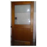 Antique Door w/ clear Glass Window