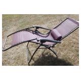 Maroon Reclining Lawn/ Patio Chair
