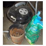 Mini Weber Grill, Charcoal Starter, Hickory Chips