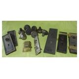 Antique Brass Door Knobs & Key Lock Plates