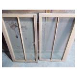 2 Vtg Window Panes