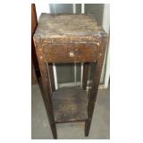 Small Rustic Wood Side Table w/ drawer