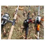 3 Fishing Rods & Reels