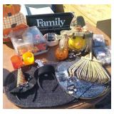 Fall Decor, Witch Hats, Candles, Pinecones+
