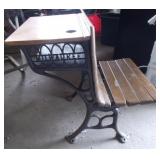Antique Milwaukee Cast Iron School Desk
