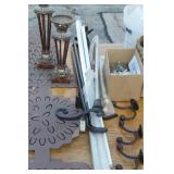 Curtain Rods, Hooks, Candle Sticks