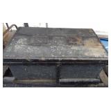 Antique Wooden Tool Chest w/ Old Tools