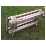 Wooden rolling Trolly