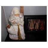 White Fur Santa Tree Topper & Decor