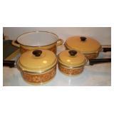 MCM Gold Enamelware Cookware Set