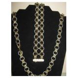 Lia Sophia Kiam Caviar Necklace Bracelet Set