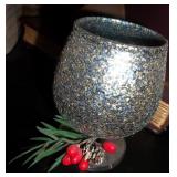 Small Retro Christmas Votive Holder