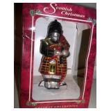Scottish Christmas Glass Ornament