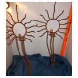 Metal Sun Southwest Wall Candle Holders