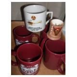 1977 Enstrom & 4 Maroon Mugs, Patriotic Pic Holder