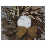 Dried Natural & Burlap Country Wreath