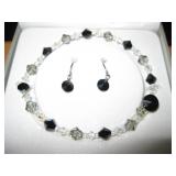 Sterling Silver & Swarovski Bracelet & Earring Set