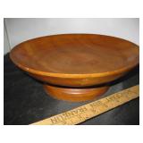 Vintage Lathe Wooden Pedestal 10" Bowl