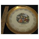 Vtg Capitol Souvenir Co, Washington, 22 Kt Plate