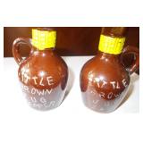Vtg Brown Jug Salt & Pepper