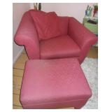 Overstuffed Chair & Ottoman