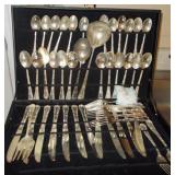 Vtg Wm. Rogers & Sons Enchanted Rose Silverware