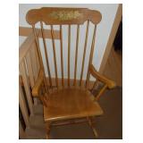 Vintage High Back Spindle Rocking Chair