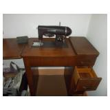 Antique Kenmore Sewing Machine & Cabinet+