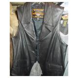 Interstate Black Leather Vest