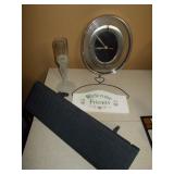 Clock, Candle, Shelf & Decor