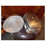 Vtg Electric Pancake Griddle & Strainer