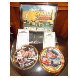 2 Nascar Collector Plates & Picture