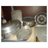 Vtg Hammered Aluminum, Bakeware, Roaster+