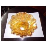 Vtg Carnival Glass Bowl