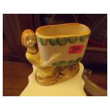 Vtg Porcelain Flapper Girl Vase