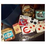 Vtg Buttons, Belt Loop, Sew Notions, Weiss Shears
