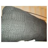 Large Black Knit Pillow