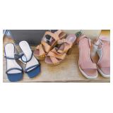 3 New Pair of Sandals- 7- 7 1/2