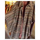 Vtg Domino New York Wool Poncho Coat