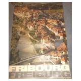 Vintage Fribourg Switzerland Poster by Leo Hilber