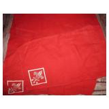 2 Large Vtg Boy Scout Red Scarf
