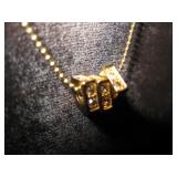 Touch Stone Triad Gold Plated Pendant w/ CZ