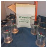4 Heineken Authentic 1/2 Pint Glasses