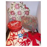 Plastic Holiday Cookie Cutters, Tin & Decor