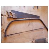 Vtg Atlas Hand Saw & Bow Saw