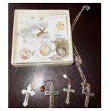 vtg Religous Metals & Crucifixes