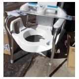 Elevated Toilet Seat w/ Arms & Grab Bar