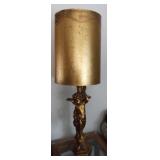 Mid Century Hollywood Regency Gilded Lamp