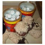 Golf Balls & Retro Club Covers