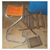 Camp Popcorn popper, Racks & Folding Stool